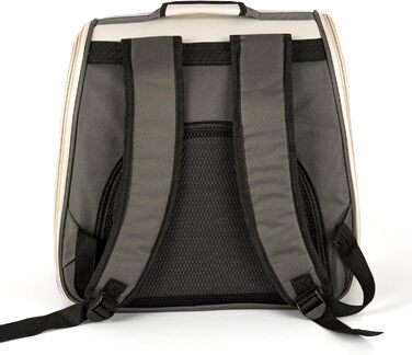 Рюкзак для тварин: переноска для кота/собаки, сірий, 37 × 34 × 25 см