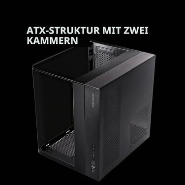 Ігровий корпус Mars Gaming MC-3TCORE MC-INFINIO LITE ATX, панорамне скло, підтримка рідкого охолодження, чорний