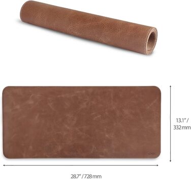 Килимок для миші Londo Echtleder Mink – великий, шкіряний, для столу, нековзкий, гладка поверхня