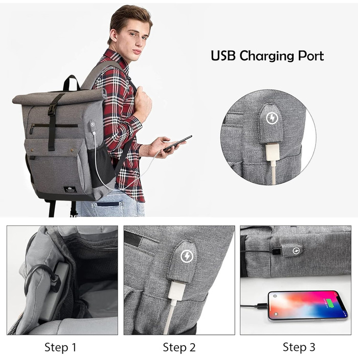 Рюкзак Rolltop з відділенням для ноутбука 15,6