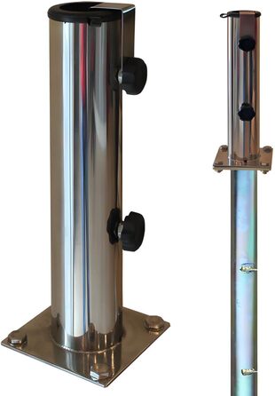 ProKIRA® Umbrella Stand Parasol Stand Garden Umbrella Base for Ground Mounting including Ground Sleeve/for Umbrella Poles Ø 32-48 mm/Stainless Steel