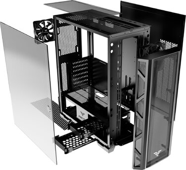 Корпус Preyon Nest Meshy Midi Tower, чорний