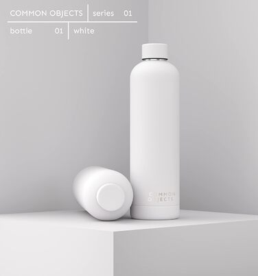 Stainless Steel Water Bottle | Leak-proof, insulated Thermos Bottle | Carbonated Water Suitable | Sports Bottle, water bottle, thermos | Office, Gym, Outdoor | THE ORIGINAL (Alpin White, 500 ml)