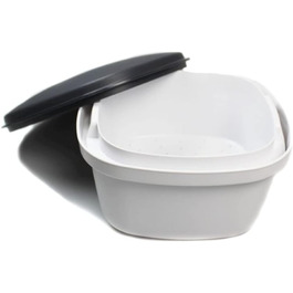 Термосито-сервер Tupperware Thermo-Duo 2,25 л, чорний/білий, для збереження тепла