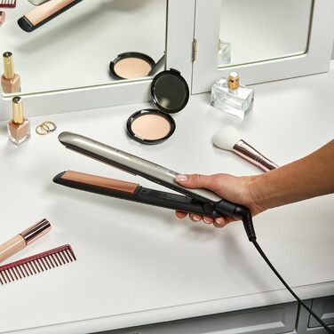 Випрямляч для волосся Remington S8593 Keratin Protect: професійний, з датчиком захисту, кератин-керамічне покриття з мигдалевою олією, цифровий дисплей, 160-230°C