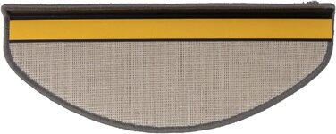 Сходинкові килимки ETM Barcelona: набір 15 шт. (сірий, напівкруглий, 65 x 23,5 см)