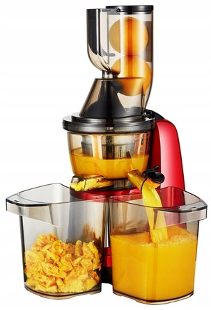 Повільна соковижималка LifeWellness, чорна, 180 Вт, вертикальна, 1 л