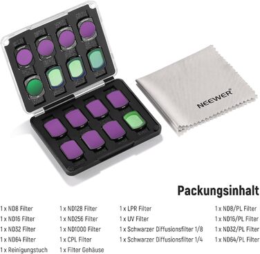 Набір фільтрів NEEWER для DJI Osmo Pocket 3: ND, PL, CPL, UV, ефектні фільтри