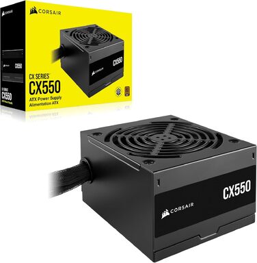 Блок живлення Corsair CX550 ATX 550W, 80 Plus Bronze, низький рівень шуму, чорний