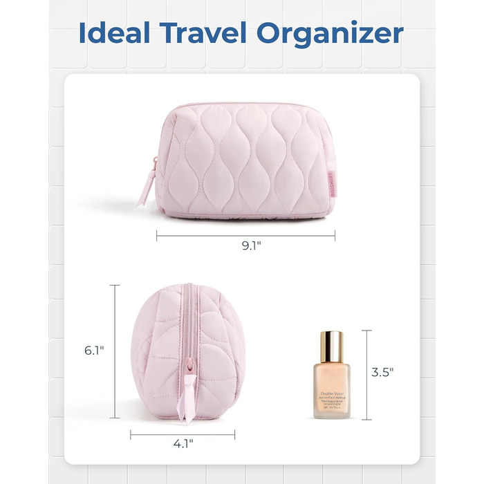 Сумка для косметики BAGSMART: органайзер для макіяжу, туалетні аксесуари, подорожі, бежевий