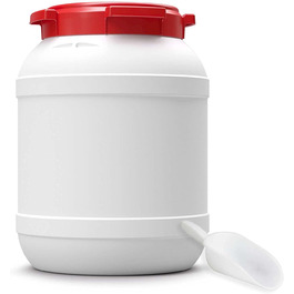 Контейнер для корму для тварин Box Fabrik з кришкою та лопаткою, 26 літрів | HDPE, преміум-якість