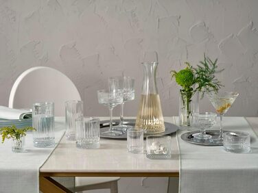 Набір з 4 склянок Мартіні Pasabahce Vintage Elysia, 212,6 г, склянка з огранованим ніжкою, елегантні коктейльні склянки для вечірок та подарунків