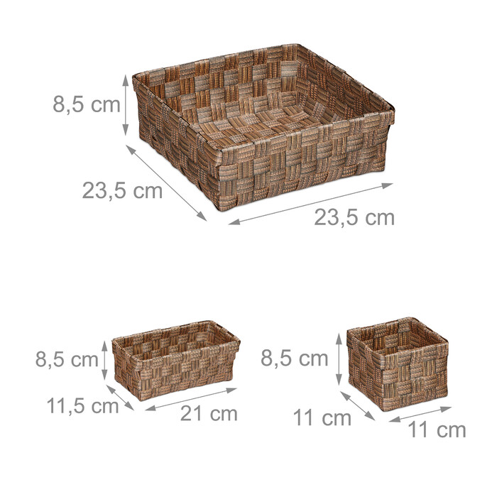 Relaxdays Storage Baskets, 4-Piece Set