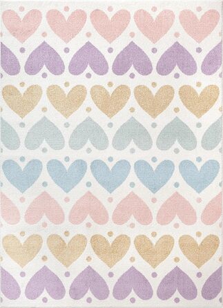 Дитячий килим Beat Kids сучасної м'якої структури, з точками, кремовий (200x280 см) - легко доглядати, стійкий колір