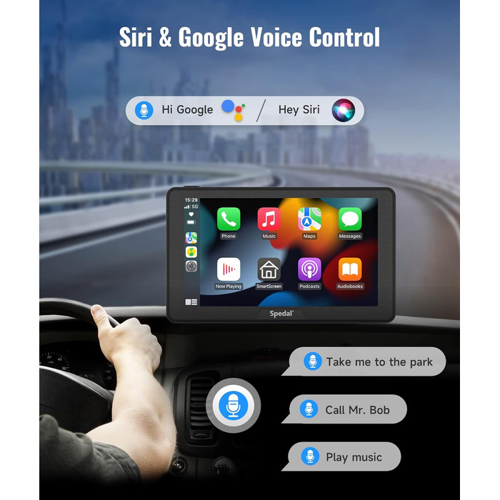 Безпровідний CarPlay і Android Auto Spedal CL786, 7
