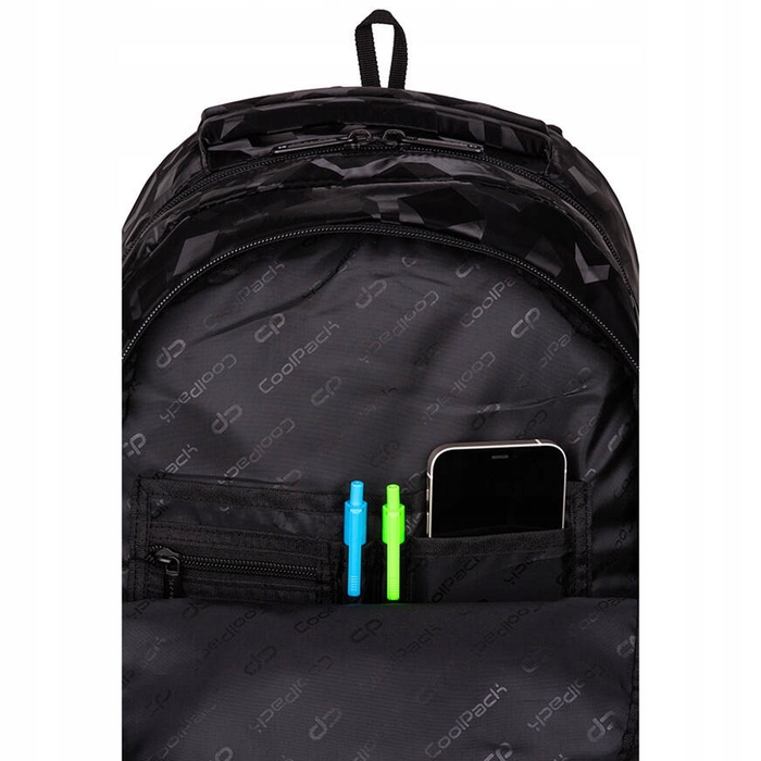 Молодіжний шкільний рюкзак CoolPack Pick Trace Square 3D, чорний