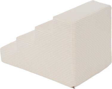 Сходи для собак Velinda з 4 сходинками, сходи для котів, сходи для домашніх тварин, допомога у вході, пінопласт (колір: ) (кремовий)