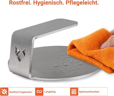 Прес для бургерів FENNEK Smasher I Професійний прес для смаження бургерів з нержавіючої сталі для кухні, ресторану, кемпінгу