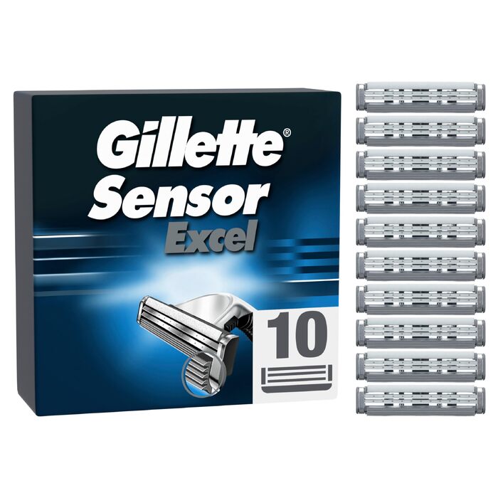 Смінні леза для чоловічих бритв Gillette Sensor Excel, 10 шт