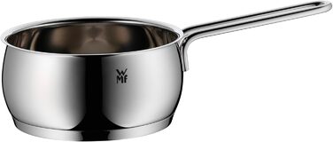 Каструля з ручкою WMF Quality One 16 см без кришки, 1,7 л, каструля для молока, каструля з нержавіючої сталі Cromargan, полірована, без покриття, для індукційних плит