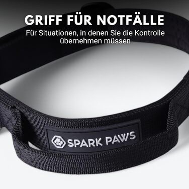 Тактичне нашийник для собак Spark Paws – міцний, преміум-якість, для великих та середніх собак (чорний, XS: 9-18 кг [2.5 см])