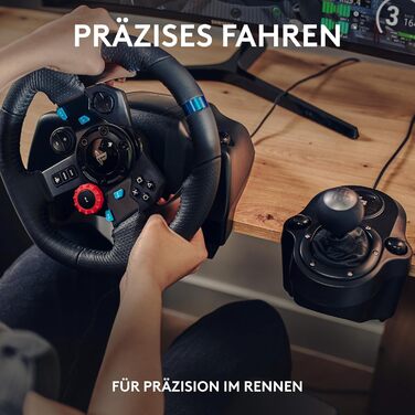 Руль Logitech G29 Driving Force з Force Feedback, 900° обертання, шкіряне покриття, педалі з нержавіючої сталі, сумісний з PS4/PS3/PC/Mac