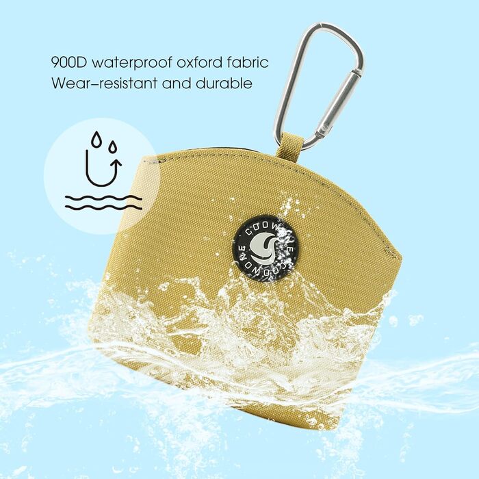 Сумка для ласощів для собак COOWONE, з магнітною застібкою, 900D Oxford, для тренувань та прогулянок (хакі)