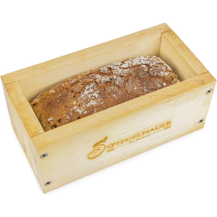 Bäckerei Spiegelhauer Bread Baking Frame Bread Baking Mold Maple Wood Wooden Baking Mold for Bread without Parchment Liner