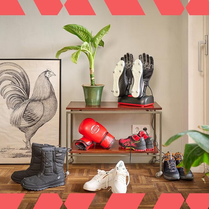 Сушарка для взуття 2 пари з дезодорантом та функцією видалення запаху (110W) | Антибактеріальна сушарка для футбольного, спортивного взуття