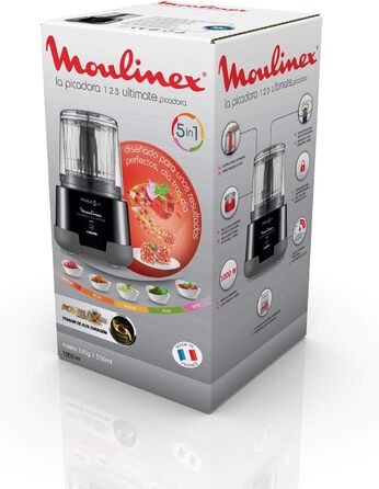 Подрібнювач кухонний Moulinex La Moulinette Ultimate 1000 Вт, 5 функцій, чорний (DP810810)