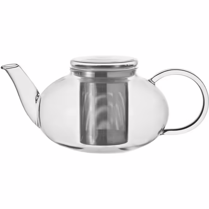 Leonardo Teapot Moon, 1.2 l, heat-resistant glass, detachable lid and stainless steel infuser, handmade, 070400