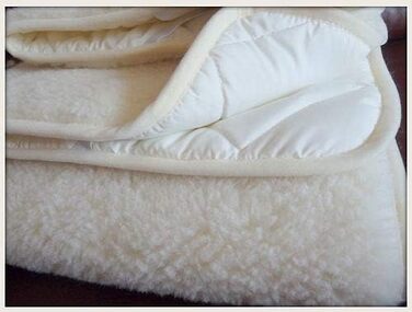 Lambswool mattress topper underblanket, 100% Merino wool, WOOLMARKED, underblanket 90 x 200 cm