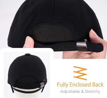 Зимова шапка-кепка Gisdanchz 22-23 з навушниками та металевою застібкою, 56-60 см, чорна