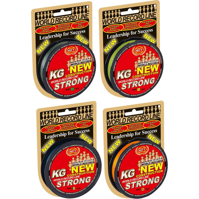 Плетена рибальська волосінь WFT KG Strong 300м 0,22мм 32кг для моря