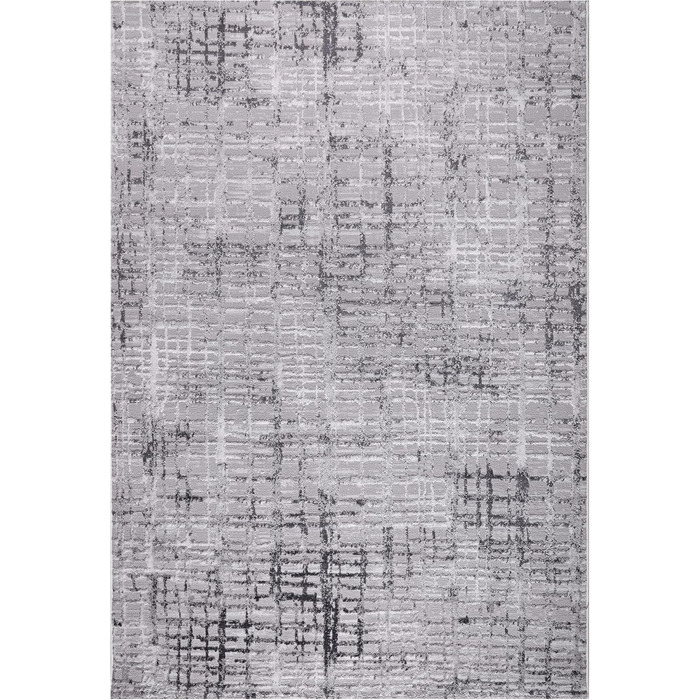 Килим SANAT Evra для вітальні - коротковорсовий килим з сучасним дизайном, підходить для вітальні, коридору, їдальні, спальні, кухні та дитячої кімнати (багатобарвний світло-сірий, 80x150 см), 80 x 150 см (прямокутний), багатобарвний світло-сірий