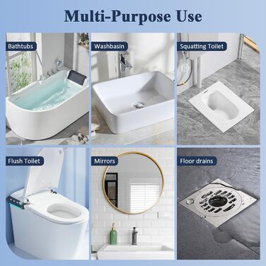 Електрична щітка для унітазу Redagod з настінним кріпленням, подвійним контейнером та змінною насадкою (5 одноразових серветок) з бризкозахистом, 1 шт.