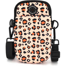Сумка для ласощів для собак COOWONE з тримачем для відходів, поясна сумка для собак, сумка для цуценят для прогулянок, тренувань, біла/рожева Leopard 2.0