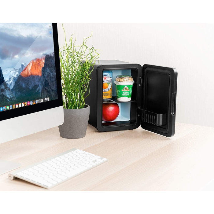 Міні-холодильник Rosenstein & Söhne для подорожей: 4 літри, 12/230V, з підігрівом, блакитний