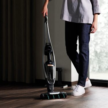 AEG AZE137 Power-Soft roller (floor nozzle ideal for hard floors, excellent suction power, LED headlights, fine dust & XXL particles, gentle cleaning, suitable for QX6, QX7, QX8-2, QX9, black) sleek, functional