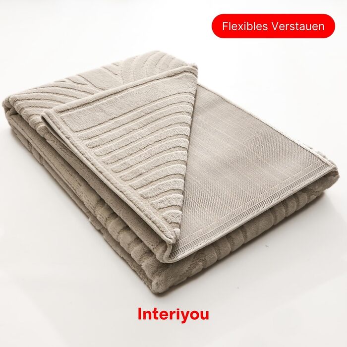 Килим Interiyou для вітальні/спальні/дитячої Cannes, 120x170 см, кремовий - короткий ворс, скандинавський бохо, геометричний малюнок, високий/низький ворс