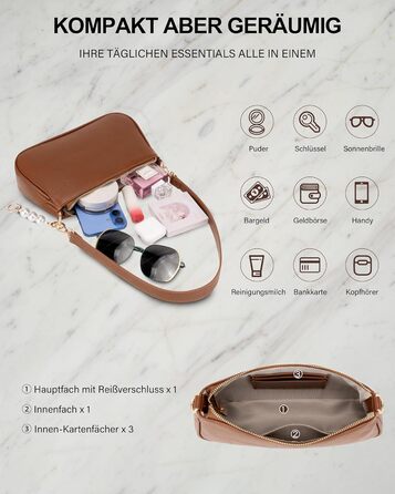 Сумка Travistar Y2K міні через плече для жінок: чорна сумка-клатч з перлами, регульованим ремінцем, відділеннями для карт, PU шкіра