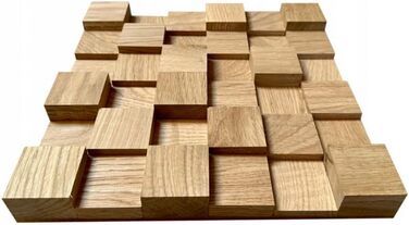 Акустичний диффузор 2D 500 дерев'яна стінова панель 30x30 см (світлий дуб)