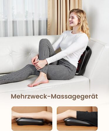 Масажер для ніг RENPHO з підігрівом та Shiatsu, електричний, 18 масажних насадок, для фасціїту п'ят, подарунок на День батька FM062
