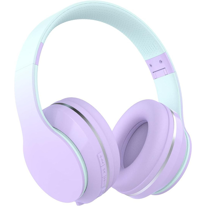 Xunpuls Бездротові навушники для дітей Bluetooth Over-Ear з мікрофоном (фіолетові)