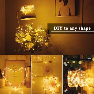 Льоко-світлодіодна гірлянда 20 м, 200 LED, тепле біле світло, з пульт, водонепроникна IP65, для декору на Різдво, весілля, сад, вечірку