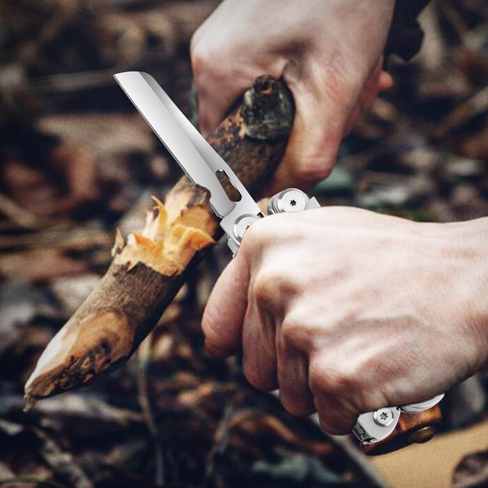 Мультитул 16 в 1: багатофункціональний інструмент для кемпінгу, виживання, туризму та повсякденного використання. З ножем, пилкою, плоскогубцями, викрутками та іншим. Ідеальний подарунок!