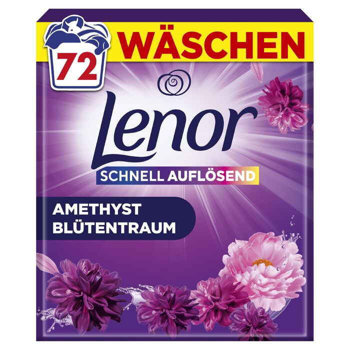 Пральний порошок Lenor Amethyst Blütentraum для прання білизни, 3.6 кг (на 90 прань)