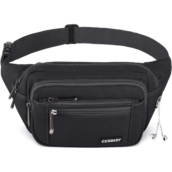 Чоловіча та жіноча бананка/поясна сумка CXWMZY, камуфляж/чорний, універсальний розмір