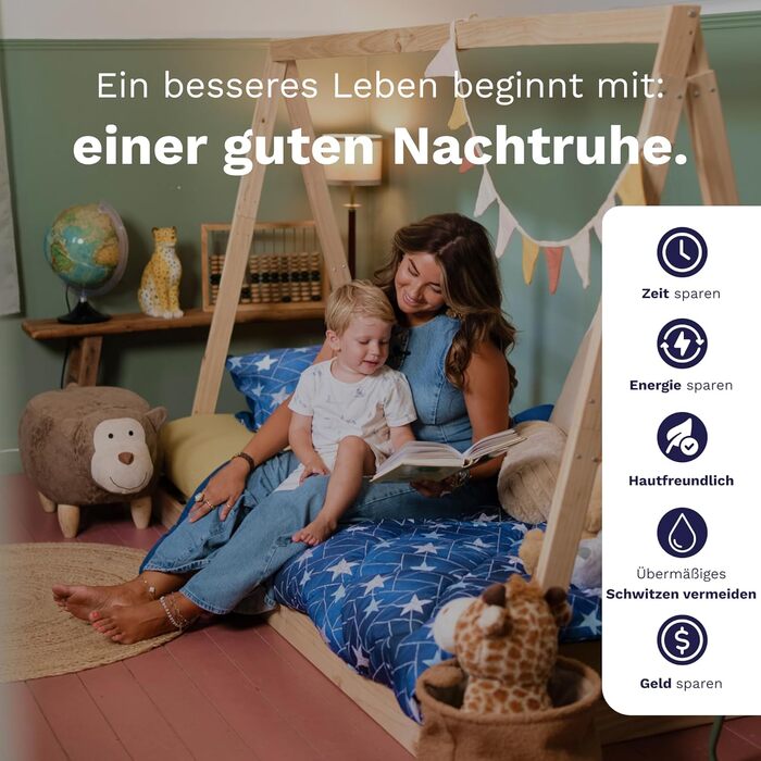 Комплект постільної білизни Zelesta Kiddybed для ліжка 135x200: зимова та літня ковдра, дитяча ковдра без наволочки, принт Happy Bear