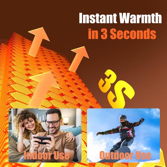 Електричний грілка для рук та кишень, 2-в-1, портативний, магнітний, 4 режими нагріву, USB, багаторазовий, для кемпінгу, зимових розваг, чорний